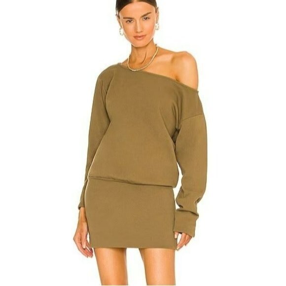 Lovers + Friends Madison Dress In Army Green